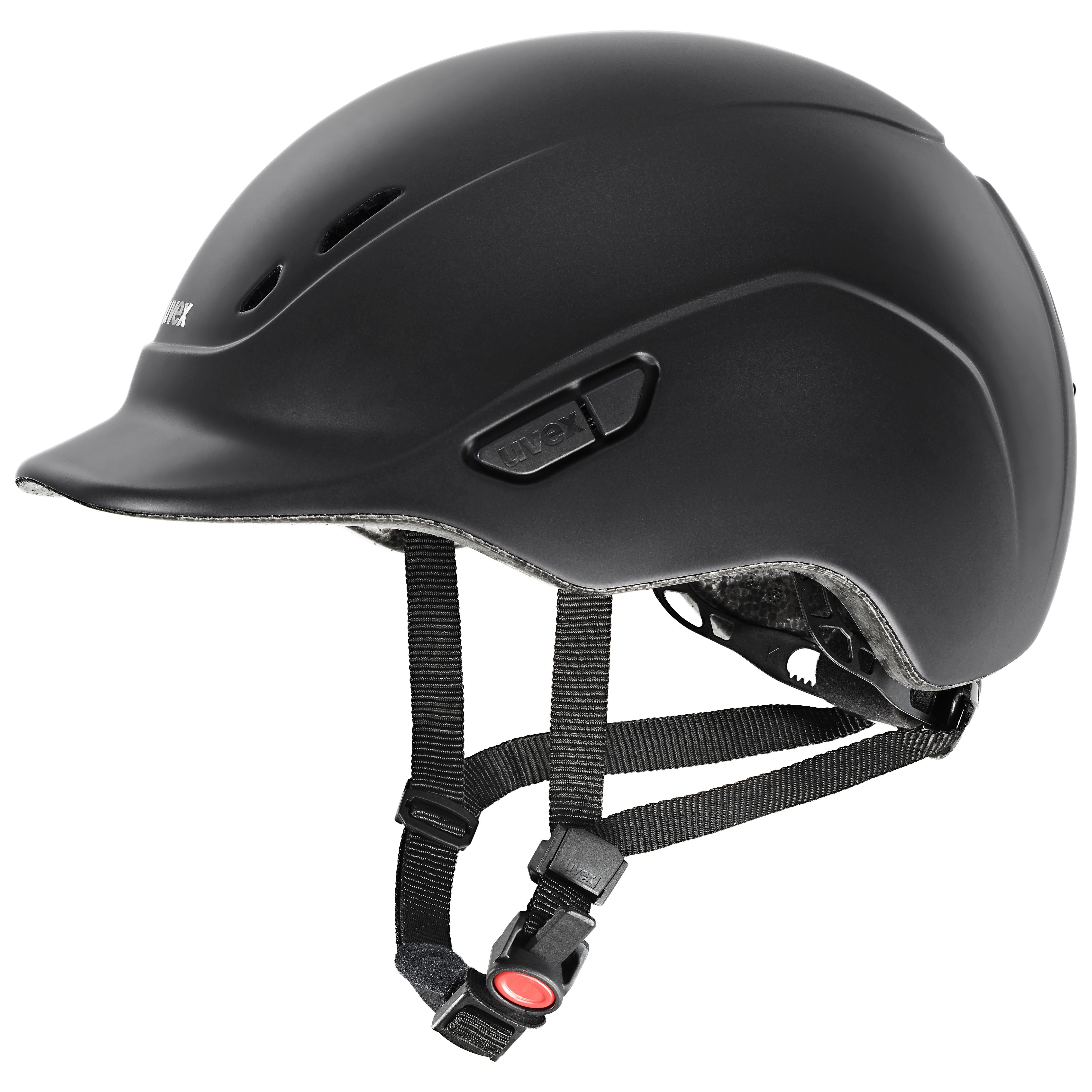 Uvex - Nero opaco - Casco da equitazione regolabile per bambini taglia 49-54 cm