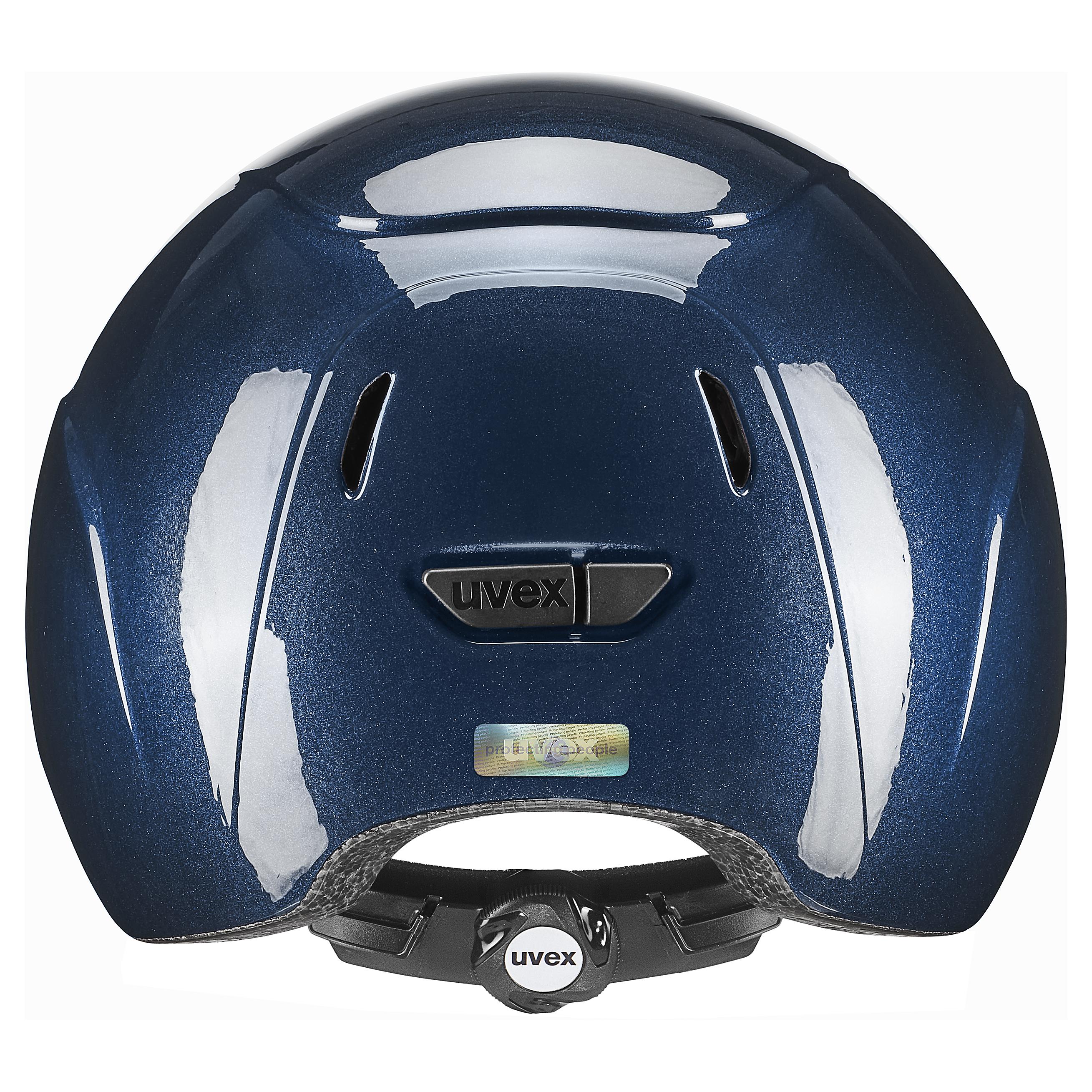 Uvex - Blu navy lucido - Casco da equitazione regolabile per bambini taglia 49-54 cm