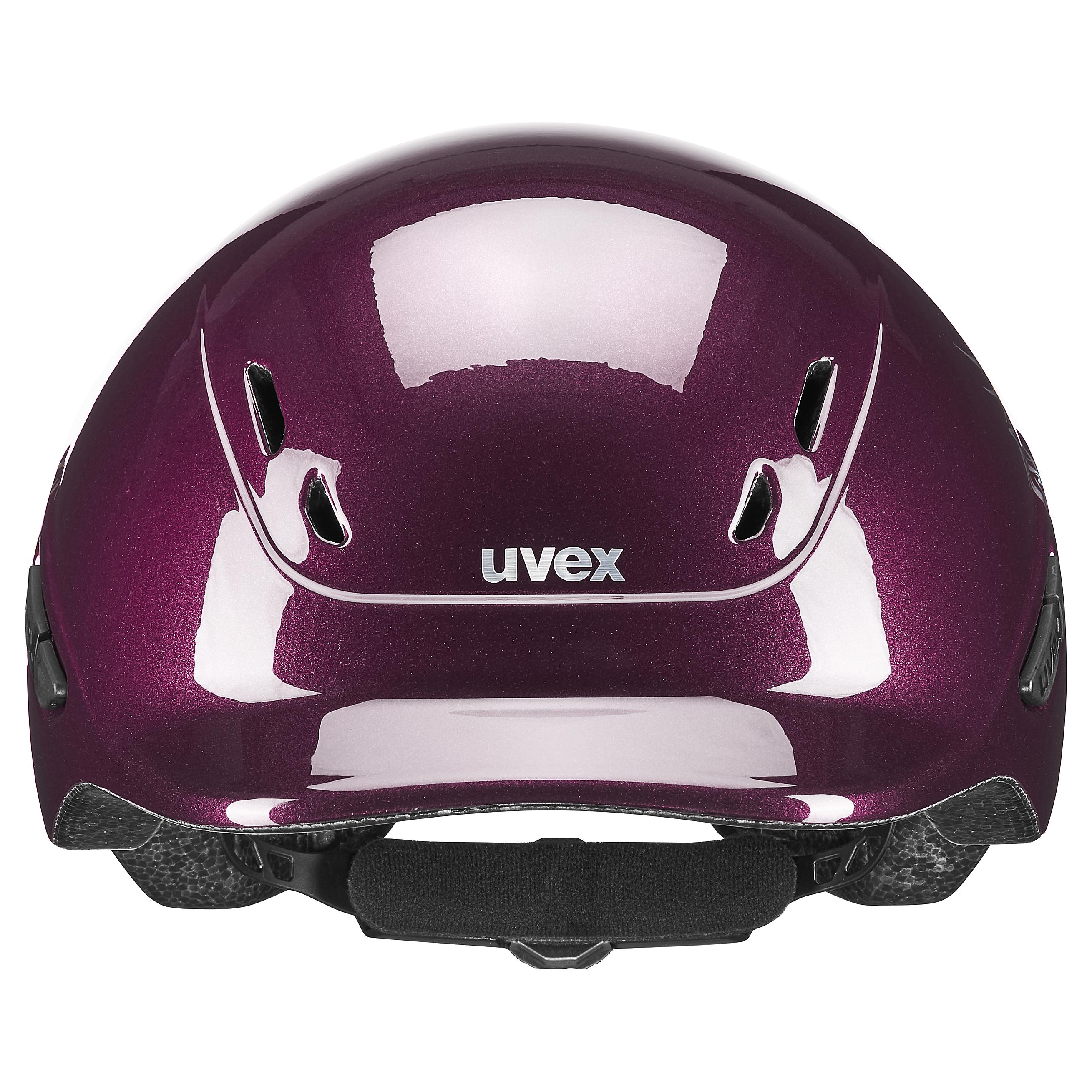 Uvex - Borgogna lucido - Casco da equitazione regolabile per bambini taglia 49-54 cm