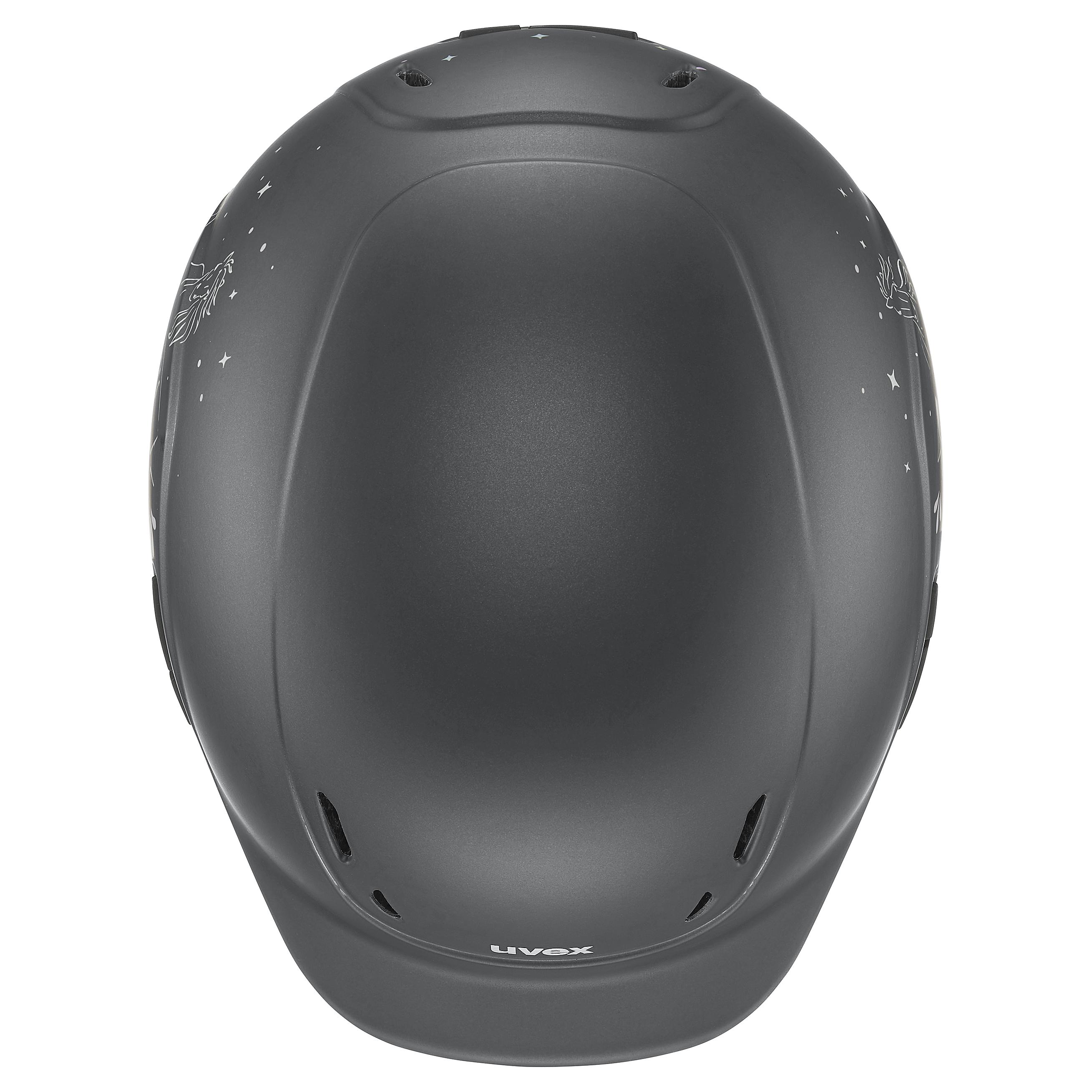 Uvex - Happy Horse Antracite - Casco da equitazione regolabile per bambini taglia 49-54 cm