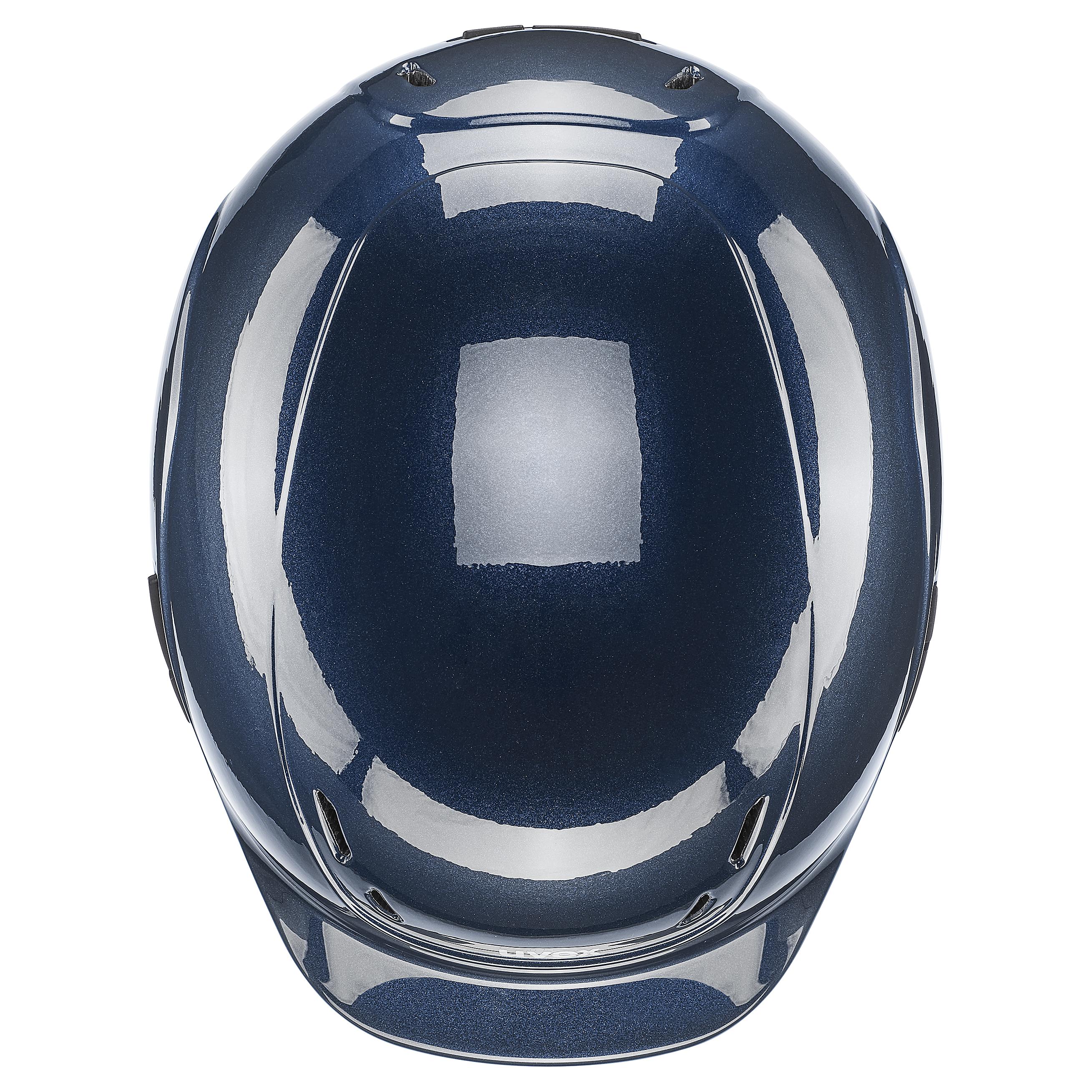 Uvex - Blu navy lucido - Casco da equitazione regolabile per bambini taglia 49-54 cm