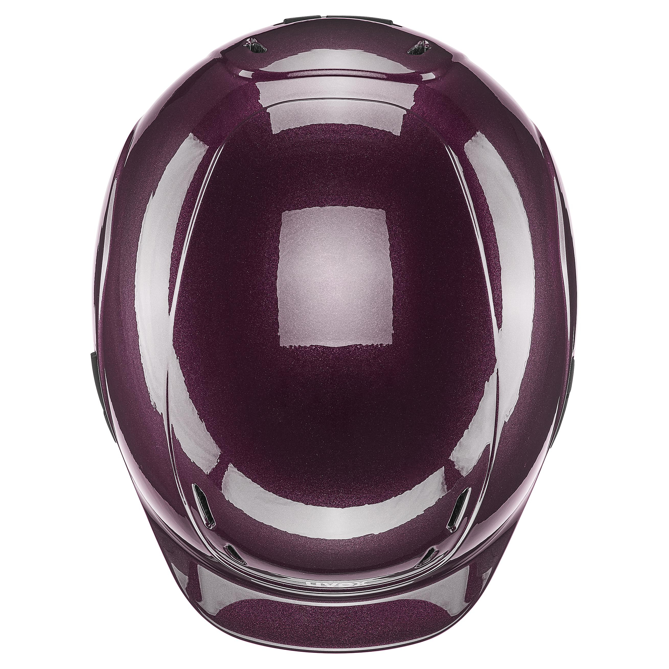 Uvex - Borgogna lucido - Casco da equitazione regolabile per bambini taglia 49-54 cm