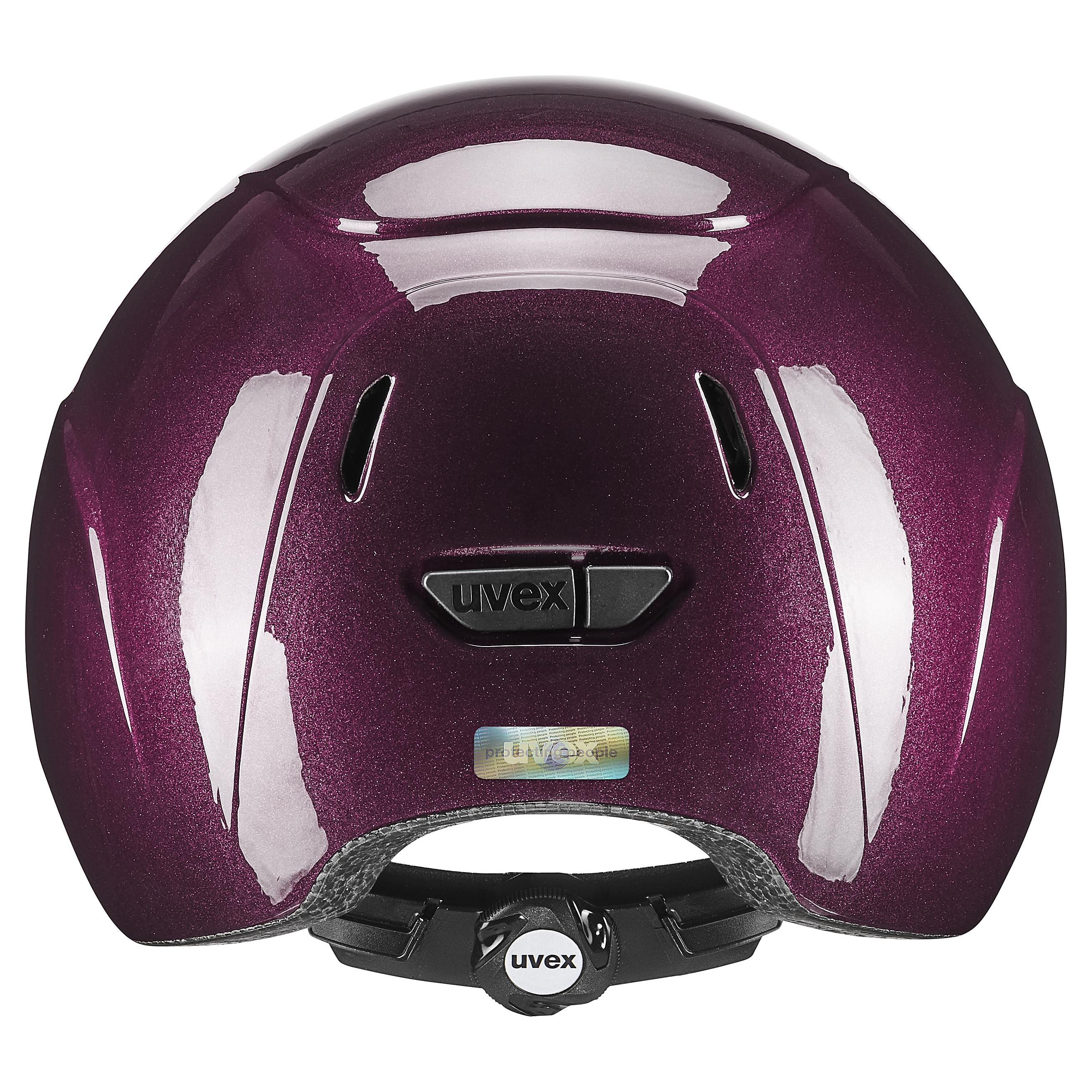 Uvex - Borgogna lucido - Casco da equitazione regolabile per bambini taglia 49-54 cm