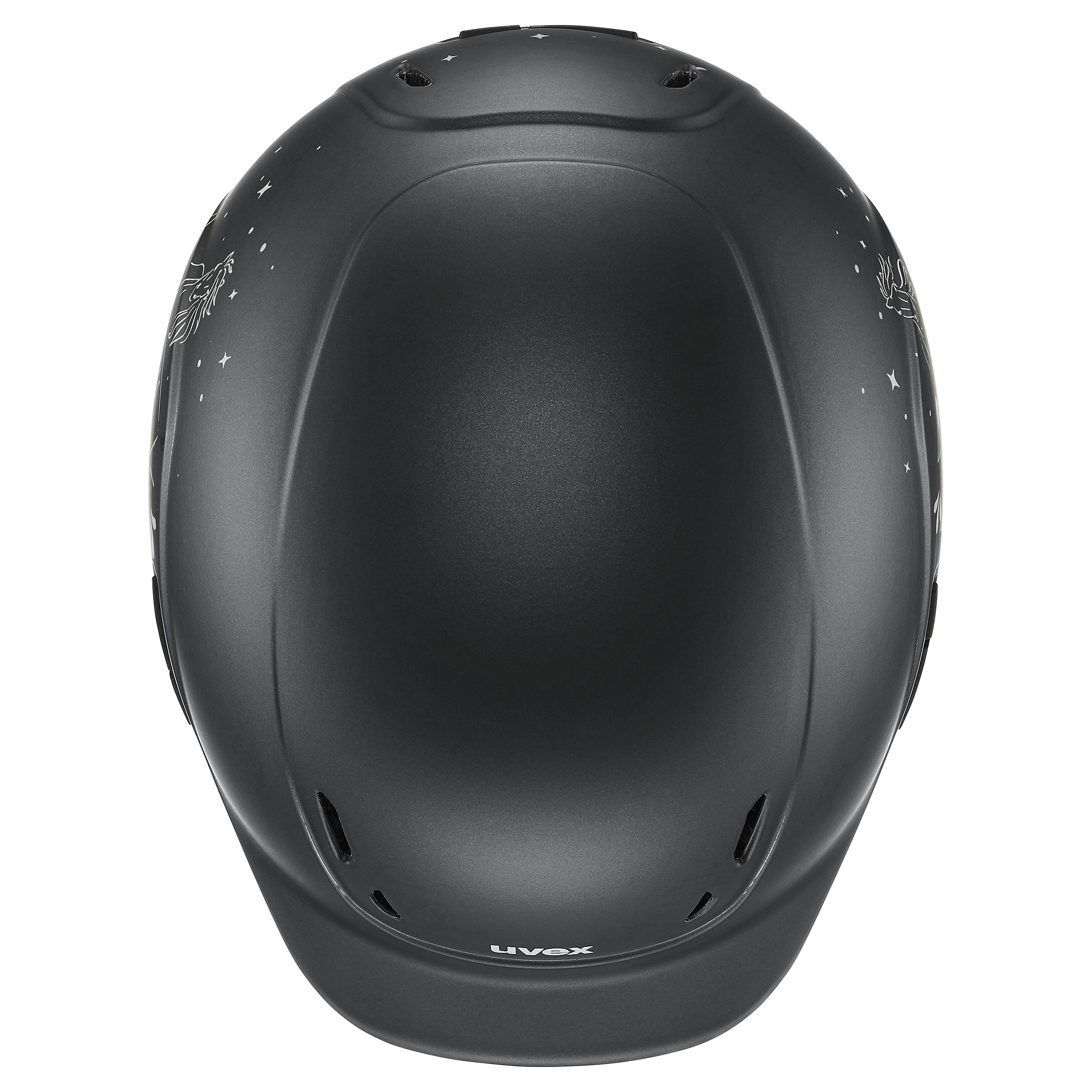 Uvex - Happy Horse Nero - Casco da equitazione regolabile per bambini taglia 49-54 cm