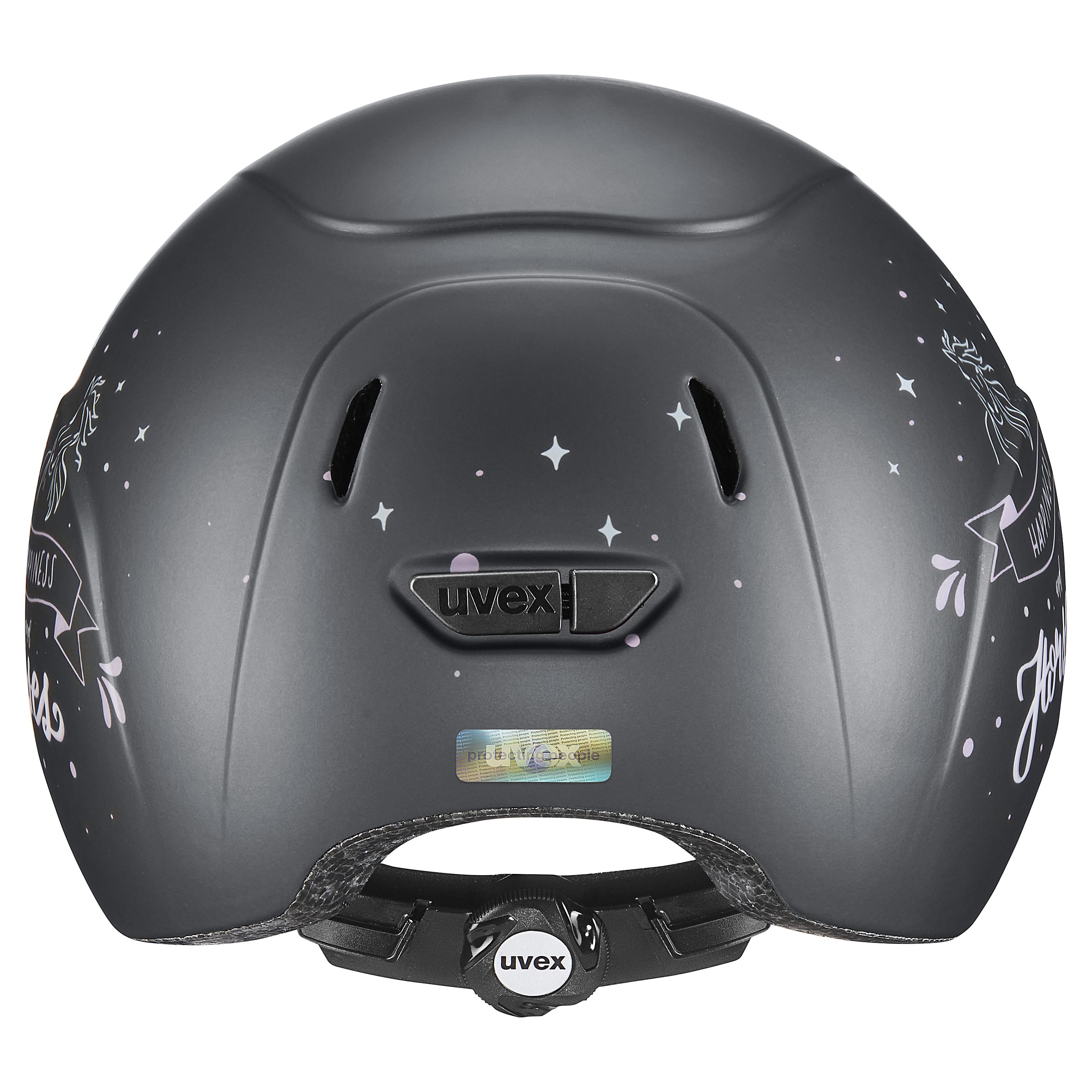Uvex - Happy Horse Antracite - Casco da equitazione regolabile per bambini taglia 49-54 cm