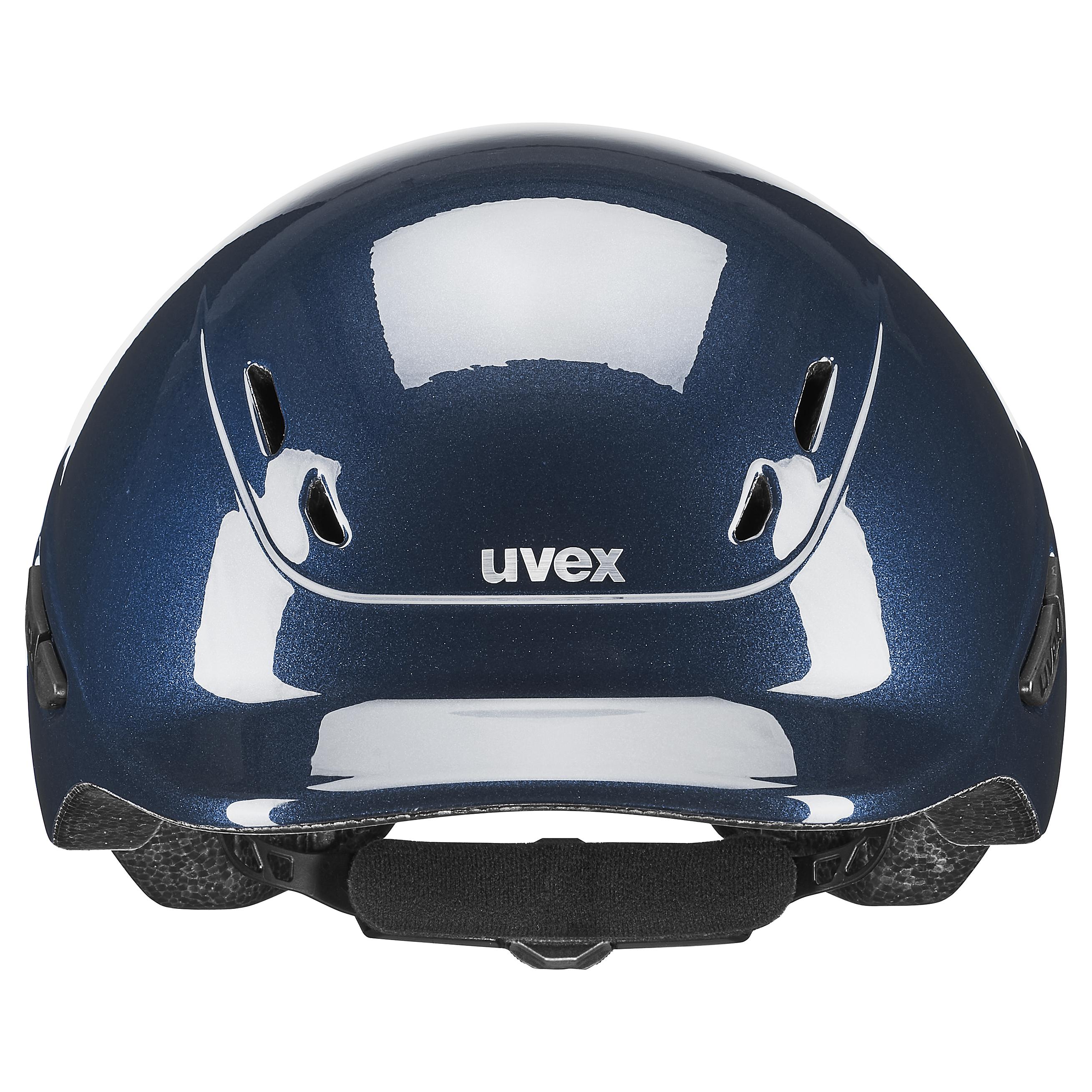 Uvex - Fiore lucido Blu navy - Casco da equitazione regolabile per bambini taglia 49-54 cm