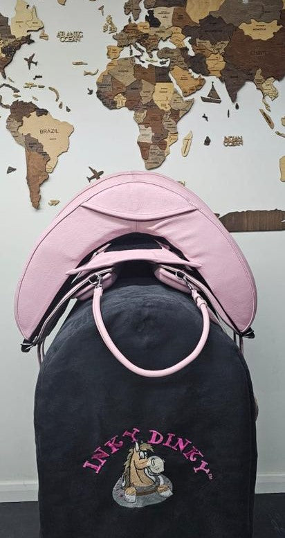 Sella Inky Dinky® in PELLE rosa - NUOVO - Ufficiale